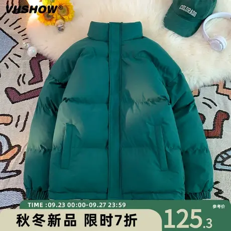 VIISHOW保暖宽松面包服潮牌加厚衣服冬季男生痞帅棉衣美式棉服男商品大图