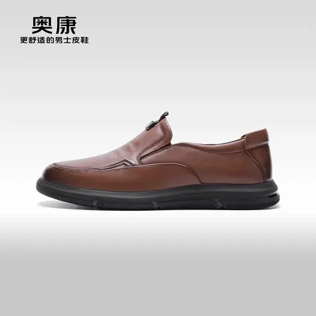 【门店发货】AOKANG奥康秋季新款商务休闲男鞋软底耐磨皮鞋商品大图