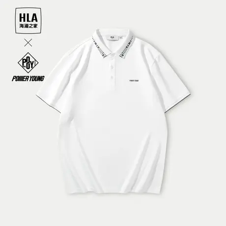 HLA/海澜之家POWER YOUNG系列短袖POLO衫2024春夏新款凉感上衣男图片