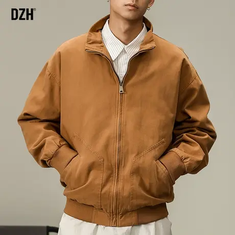 男士美式飞行夹克男秋季立领工装风2023年新款飞行服工装运动外套商品大图