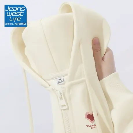 真维斯LIFE今年流行卫衣女2023新款爆款韩系慵懒风oversize外套C图片