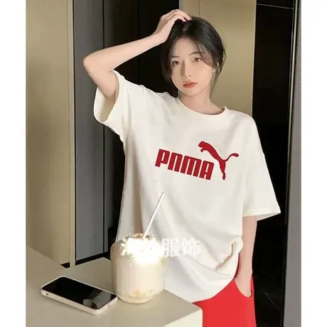 奥特莱斯折扣官网夏季新款男女运动情侣短袖t恤半袖纯棉ins上衣潮图片