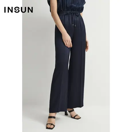 INSUN恩裳线上专选夏季垂感醋酸百搭休闲裤图片