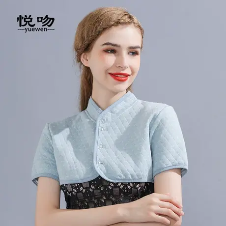 棉质护颈肩膀的坎肩女士月子护肩春秋冬保暖睡觉产妇防寒短款外套商品大图