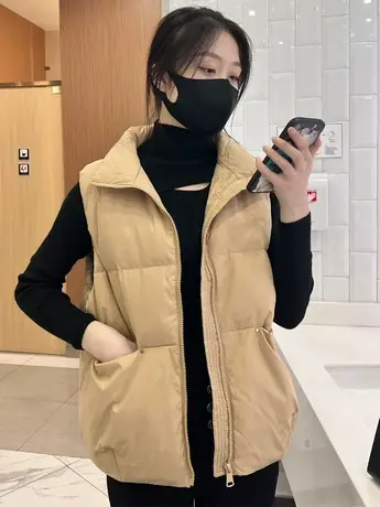 秋冬羽绒棉马甲百搭外穿2023新款洋气韩版宽松流行时尚棉背心坎肩商品大图