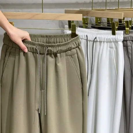 春秋季款百搭卫裤男潮牌ins美式休闲九分裤宽松休闲裤春装直筒裤商品大图