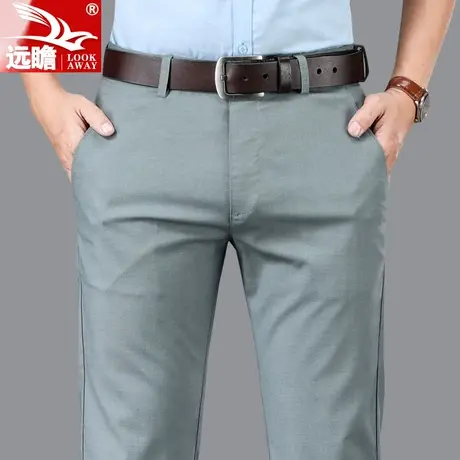 远瞻夏季男士休闲裤天丝西裤宽松直筒商务男裤薄款冰丝长裤子男夏图片