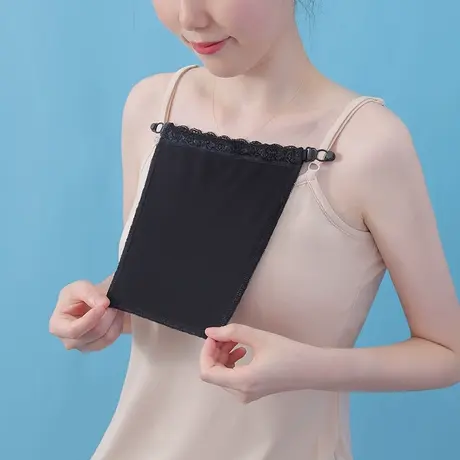 V领内搭防走光挡布薄一片式低领遮胸胸巾莫代尔抹胸夏商品大图