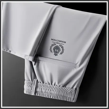 冰丝休闲裤男士夏季薄款四面弹力修身直筒运动凉凉速干男裤子男款商品大图