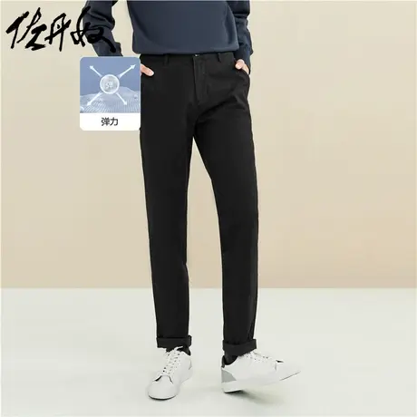 佐丹奴裤子男装厚实双面磨毛中腰休闲长裤 01111064商品大图