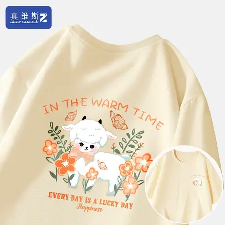 真维斯Z+短袖女2024早春新款打底衫女款纯棉t恤小个子薄款夏装女H图片