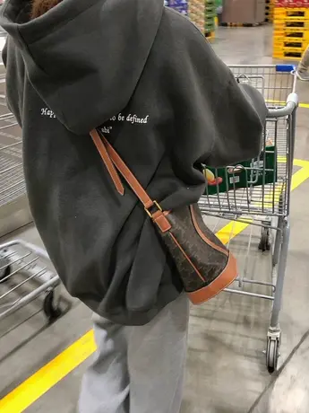 连帽卫衣女秋冬2023新款慵懒风美式复古中长款遮屁股加绒加厚外套商品大图