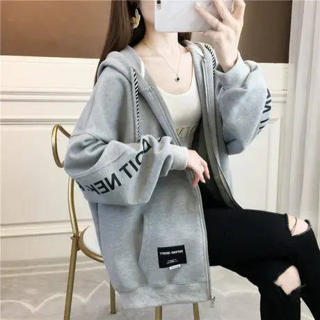 卫衣女早春季韩版宽松bf慵懒风ins春秋薄款带帽百搭初春装外套潮商品大图