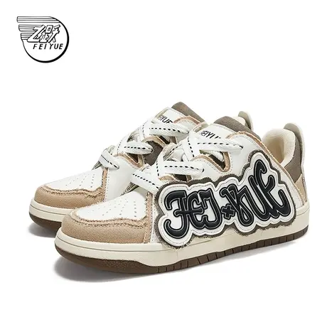 feiyue/飞跃板鞋女款2024新款春季厚底面包鞋时尚百搭休闲运动鞋商品大图