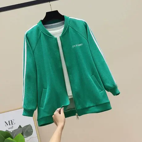 卫衣开衫女春秋夹克风休闲运动宽松小个子棒球服夹克短款外套潮图片