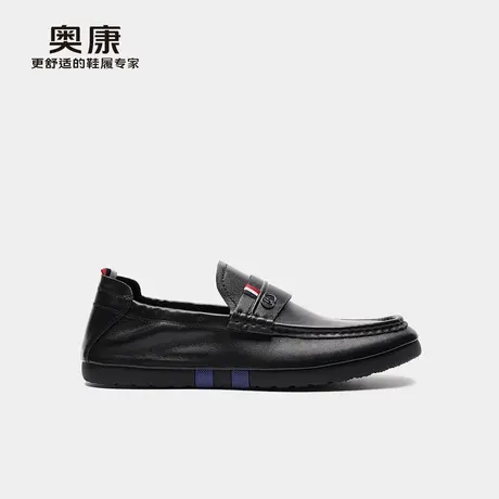 奥康 男鞋2025春季乐福鞋百搭两穿豆豆鞋懒人一脚蹬男鞋门店发货商品大图