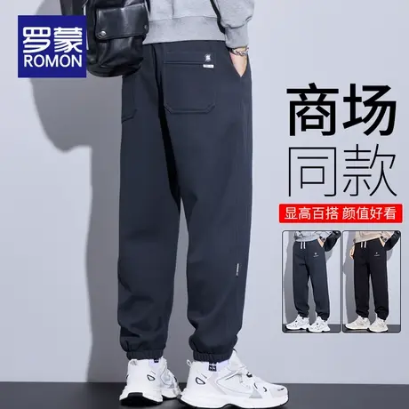 罗蒙卫裤男款春秋2025新款宽松哈伦束脚工装潮流运动休闲裤子男士图片