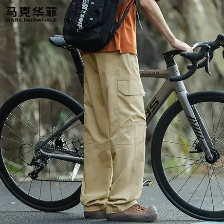 马克华菲美式潮牌工装裤子男宽松直筒冲锋裤秋季运动伞兵休闲裤X图片