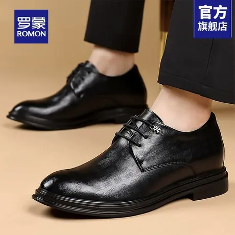 罗蒙内增高男鞋2025新款秋季休闲皮鞋正装商务德比鞋结婚新郎鞋RM商品大图