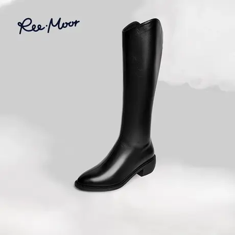 REEMOOR时装靴女秋冬新款时尚百搭显瘦英伦风女骑士长筒鞋女商品大图
