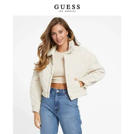 【38上新季】GUESS 女士简约廓形时尚翻领轻薄外套商品大图