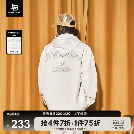 Lilbetter菱形格外套男2024新款上衣秋冬衣服工装棒球服刺绣夹克商品大图