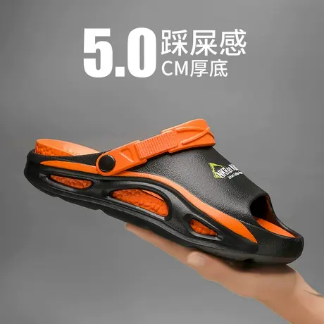 拖鞋男款夏季潮流外穿两用防滑软底青少年踩屎感休闲运动沙滩凉鞋商品大图