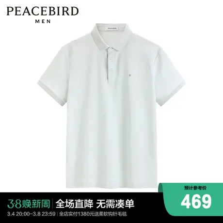 【王鹤棣同款】太平鸟男装 翻领短袖t恤2024新款polo衫B1COE2109图片