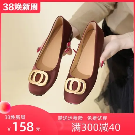 2024年新款大码女鞋41一43春秋款真皮低跟平底脚宽胖软底妈妈鞋图片