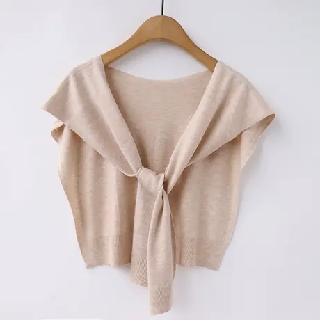 披肩女外搭夏季防晒空调房羊毛针织衫围巾百搭设计感短款上衣气质图片