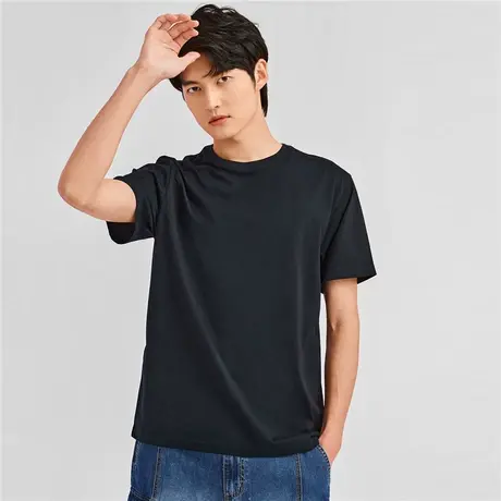 佐丹奴t恤男装夏季纯色休闲上衣男素色修身圆领T恤男短袖13021013商品大图