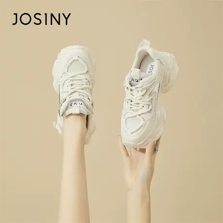 Josiny/卓诗尼老爹鞋女2024新款春季运动厚底原创跑步舒适休闲鞋商品大图