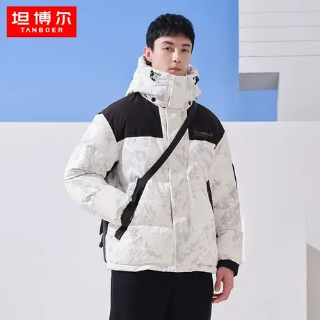 【商场同款】坦博尔羽绒服男加厚运动时尚拼接秋冬外套潮TA332367图片