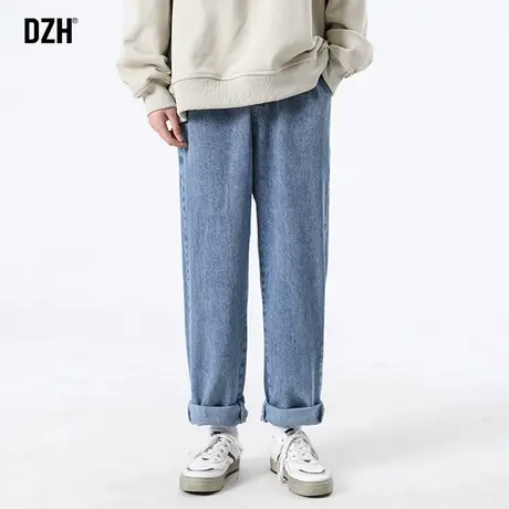 男士蓝色直筒牛仔裤男宽松潮牌男裤春夏百搭裤子2023新款休闲长裤商品大图