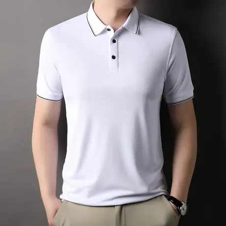 polo衫男短袖潮牌中青年翻领T恤2025夏季新款商务休闲半袖上衣服商品大图