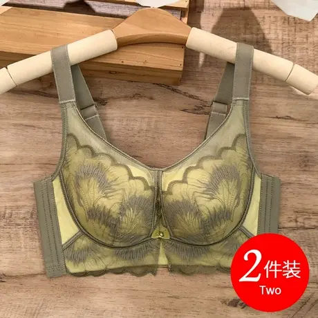 2024新款内衣女士文胸无钢圈薄款0.5cm蕾丝胸罩聚拢收副乳防走光图片