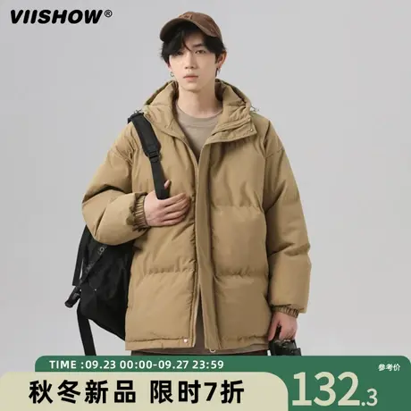 VIISHOW棉衣男冬季新款短款宽松立领加厚棉服休闲oversize外套男商品大图
