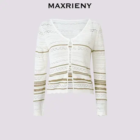 【奥莱】MAXRIENY波嬉风针织开衫外套女波西米亚外搭小衫商品大图