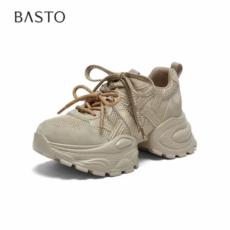 【好物体验专享】百思图2026春季新款老爹鞋增高女运动鞋G0886AM6商品大图