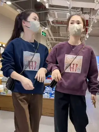 美式复古oversize卫衣女加厚秋冬2023新款爆款小个子加绒上衣外套商品大图