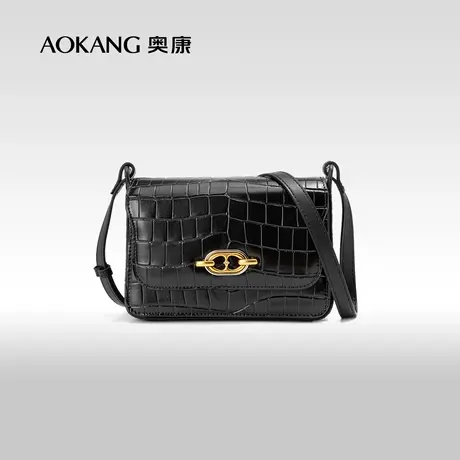 奥康斜挎包女新款女包时尚鳄鱼纹包包小方包通勤腋下包百搭潮商品大图