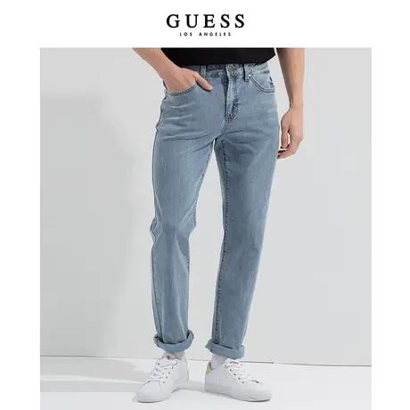 【38上新季】GUESS款男士纯色美式潮流水洗牛仔裤MM2D8070商品大图
