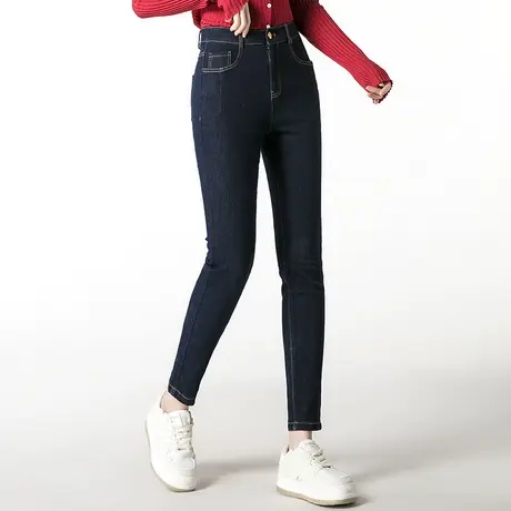 高腰小脚牛仔裤女2023年新款外穿紧身裤弹力铅笔裤春秋女裤九分裤商品大图