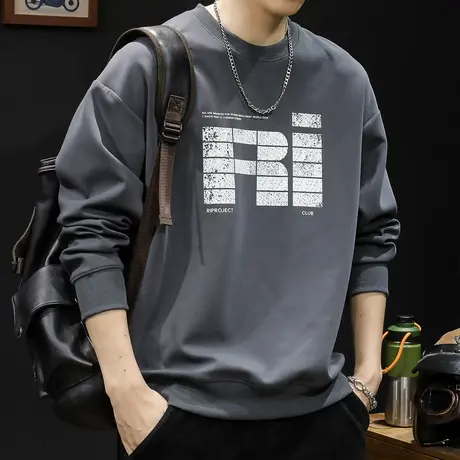 重磅潮牌卫衣男春秋款圆领男款衣服春季2024新款长袖大码秋冬外套图片