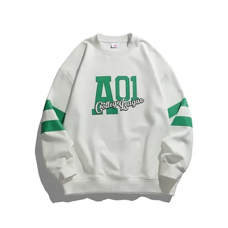 秋冬季圆领运动棒球卫衣男生宽松2023新款男士冬天内搭上衣春秋款商品大图