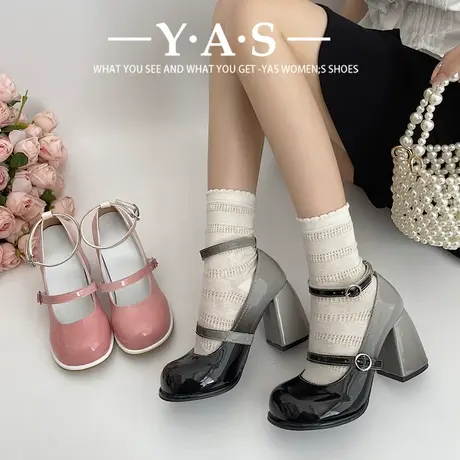 韩系lolita小皮鞋女2024年新款春夏季玛丽珍高跟鞋配裙子JK单鞋图片