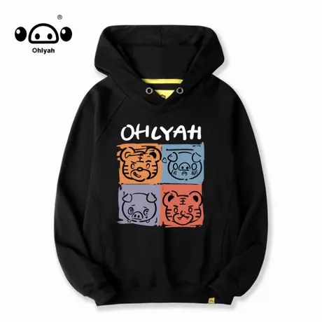 Ohlyah虎年本命年卫衣女2023新年年会衣服情侣装中性虎虎生威外套图片