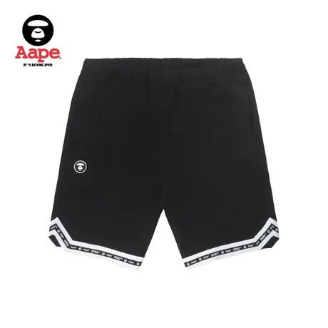 Aape旗舰店男装春夏猿颜徽章字母印花串标休闲短裤6988XXK图片