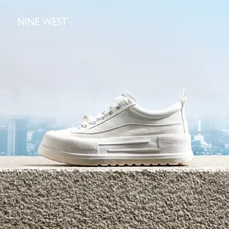 Nine West/玖熙女鞋小白鞋女2025年夏季新款增高运动休闲鞋真皮图片