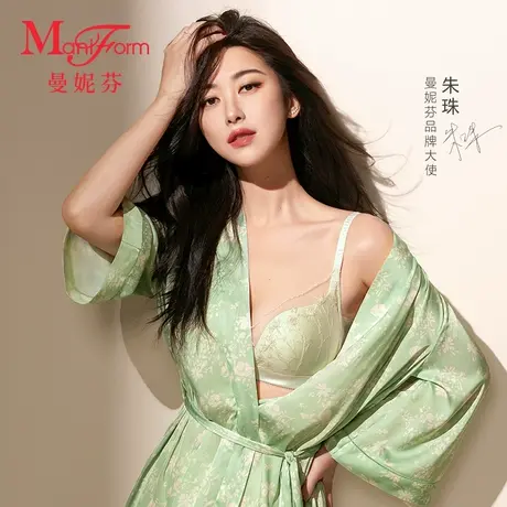 曼妮芬2025春夏舒适无钢圈性感蕾丝文胸女士聚拢内衣胸罩20812412商品大图